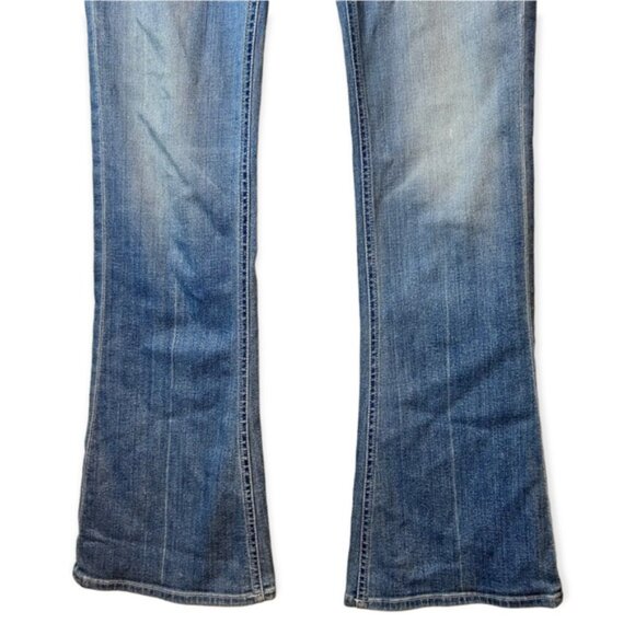 MOTHER The Runaway Skinny Flare Jeans in Light Kitty 28 - Picture 9 of 12